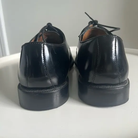 BOSTONIAN Classics First Flex Leather Cap Toe Black Oxfords Men's 8.5M