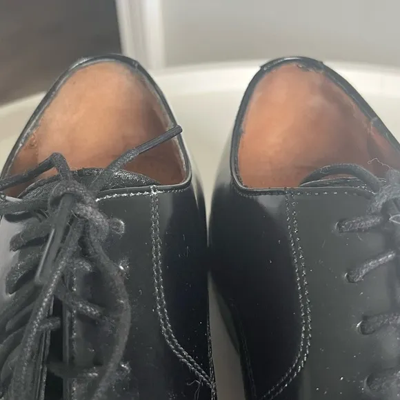BOSTONIAN Classics First Flex Leather Cap Toe Black Oxfords Men's 8.5M