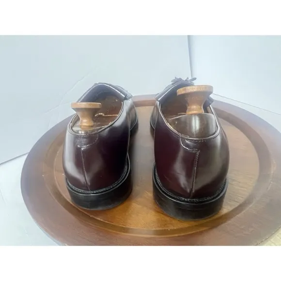 Bostonian Delta 25198 Burgundy Leather Kiltie Tassel Loafers Mens 10 1/2 Wide