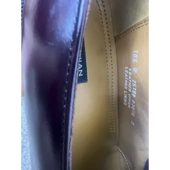 Bostonian Delta 25198 Burgundy Leather Kiltie Tassel Loafers Mens 10 1/2 Wide