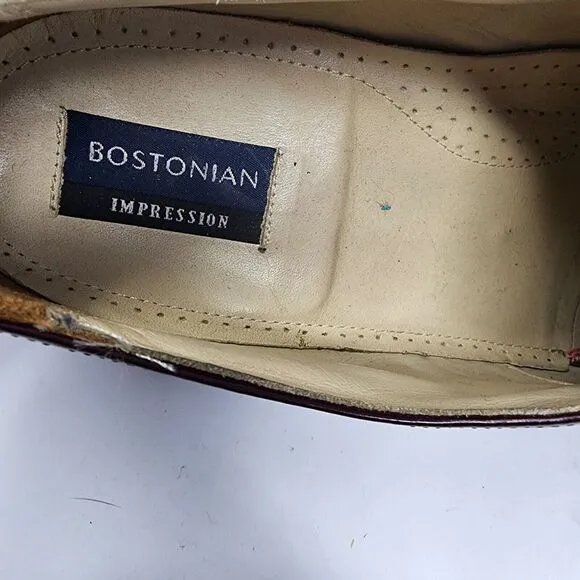 Bostonian Impression Mens 15 D/B Cap Toe Brogue Lace Up‎ Oxfords Brown 22028