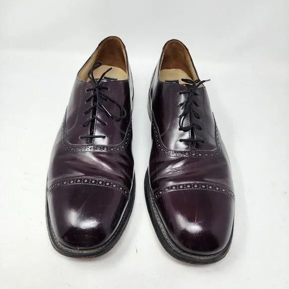 Bostonian Impression Mens 15 D/B Cap Toe Brogue Lace Up‎ Oxfords Brown 22028