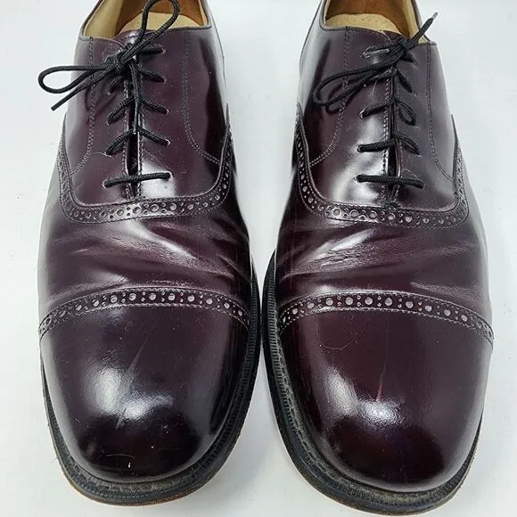 Bostonian Impression Mens 15 D/B Cap Toe Brogue Lace Up‎ Oxfords Brown 22028