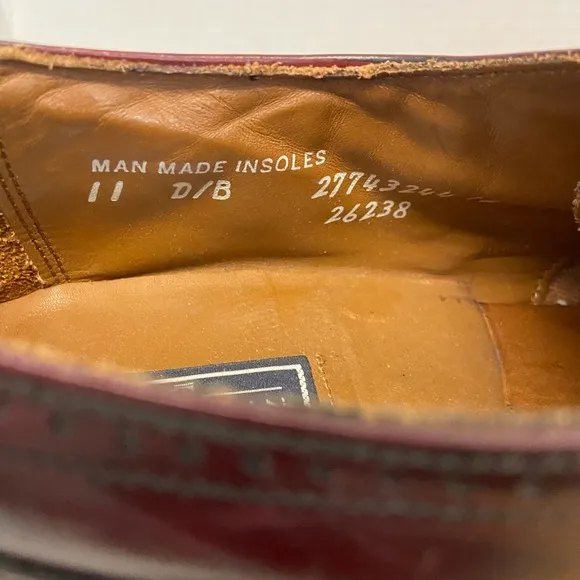 Bostonian Ox Blood Leather Wingtip Oxfords
