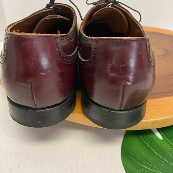 Bostonian Ox Blood Leather Wingtip Oxfords