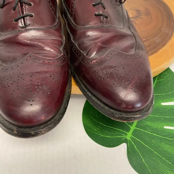 Bostonian Ox Blood Leather Wingtip Oxfords