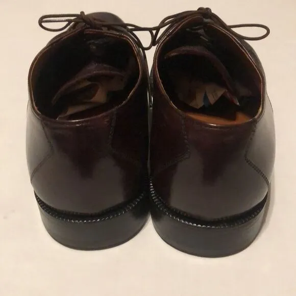 BOSTONIAN Size 11.5M Florentine Marco Leather Toe Caps Oxfords Burgundy