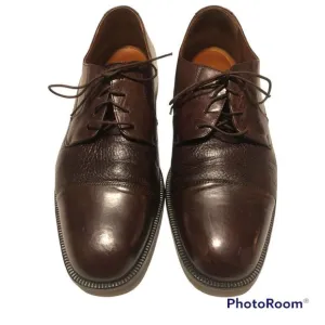 BOSTONIAN Size 11.5M Florentine Marco Leather Toe Caps Oxfords Burgundy
