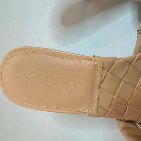 Bottega-Inspired Padded Mules | Light Beige | Size 6 | Chic Minimalist Heel
