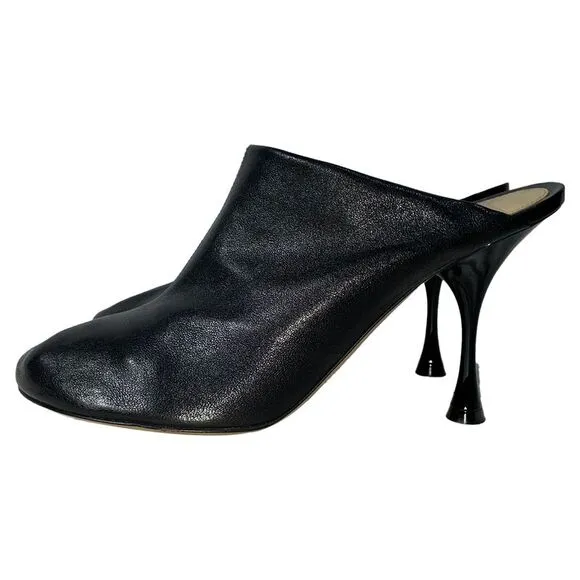 Bottega Veneta Dot Sock Mules in Black Leather