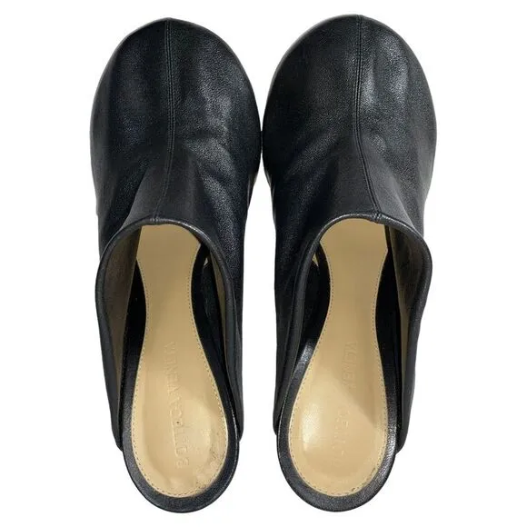 Bottega Veneta Dot Sock Mules in Black Leather