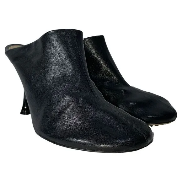 Bottega Veneta Dot Sock Mules in Black Leather