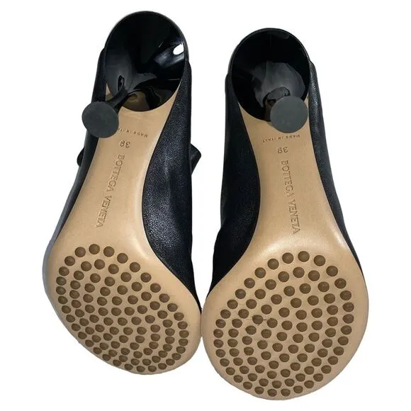 Bottega Veneta Dot Sock Mules in Black Leather