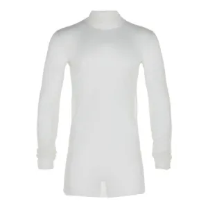 Bottega Veneta Transparent Silk Turtleneck Sweater White Mens