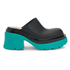 Bottega Veneta Wardrobe 02 Flash Contrast Sole Mules Black Green Women’s 7