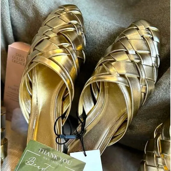 BOTTEGA VENETTA INSPIRED!!! RARE! ZARA Woven Mules NWT