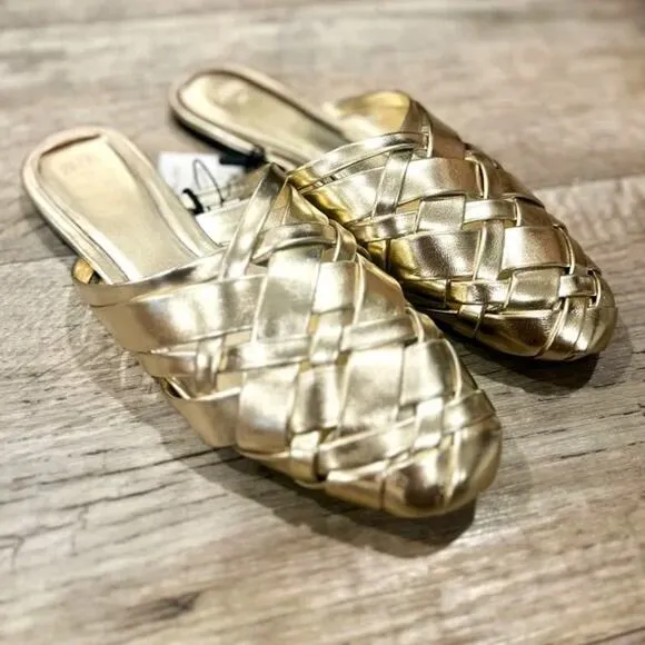 BOTTEGA VENETTA INSPIRED!!! RARE! ZARA Woven Mules NWT