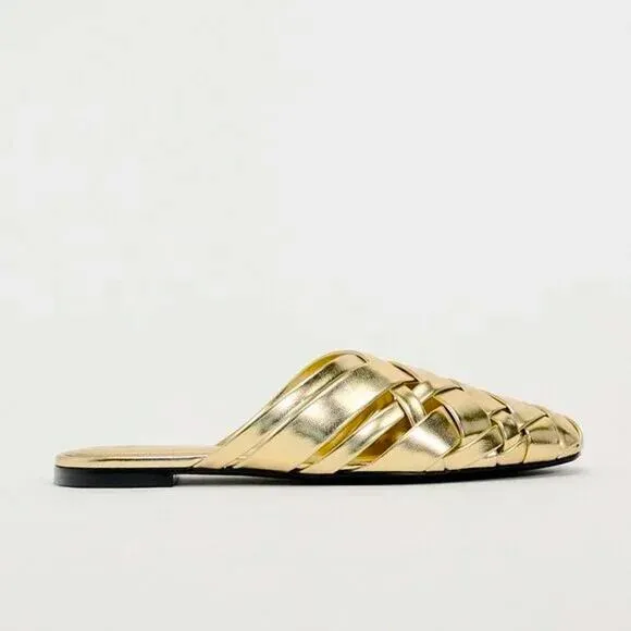 BOTTEGA VENETTA INSPIRED!!! RARE! ZARA Woven Mules NWT