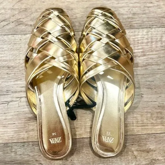 BOTTEGA VENETTA INSPIRED!!! RARE! ZARA Woven Mules NWT