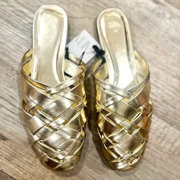 BOTTEGA VENETTA INSPIRED!!! RARE! ZARA Woven Mules NWT