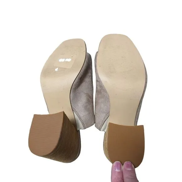 BP. NWOB Callam Mules Women Slip on 7.5‎ Block Heel Seude