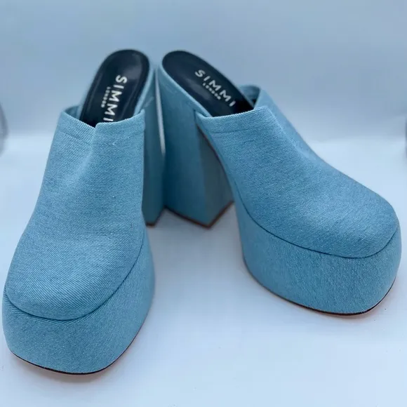 Brand New Denim Platform Heels Size 8
