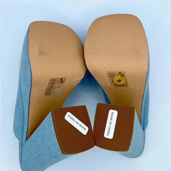 Brand New Denim Platform Heels Size 8