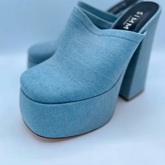 Brand New Denim Platform Heels Size 8