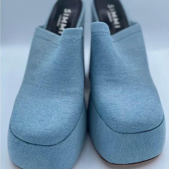 Brand New Denim Platform Heels Size 8