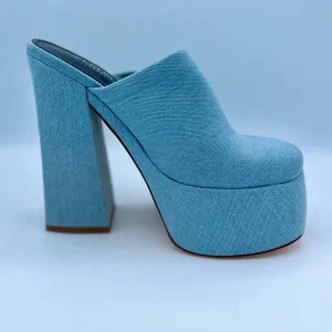 Brand New Denim Platform Heels Size 8