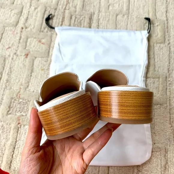 BrandNew Via Spiga Bibiane Stacked Heel Mules