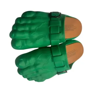 Bravest Studios GREEN HULK FOOT CLOGS *Birkenstocks* Size 11 - DS