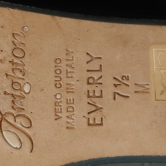 Brighton Everly Floral Printed Leather Croc Embossed Mules Size 7.5 (5216)
