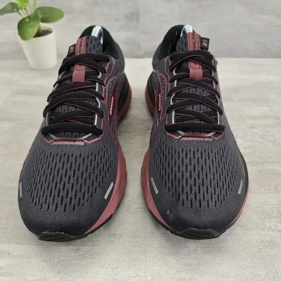Brooks Adrenaline GTS 21 Running Shoes Coral/Gray Women's Size 7 Black Nocturne