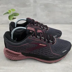 Brooks Adrenaline GTS 21 Running Shoes Coral/Gray Women's Size 7 Black Nocturne