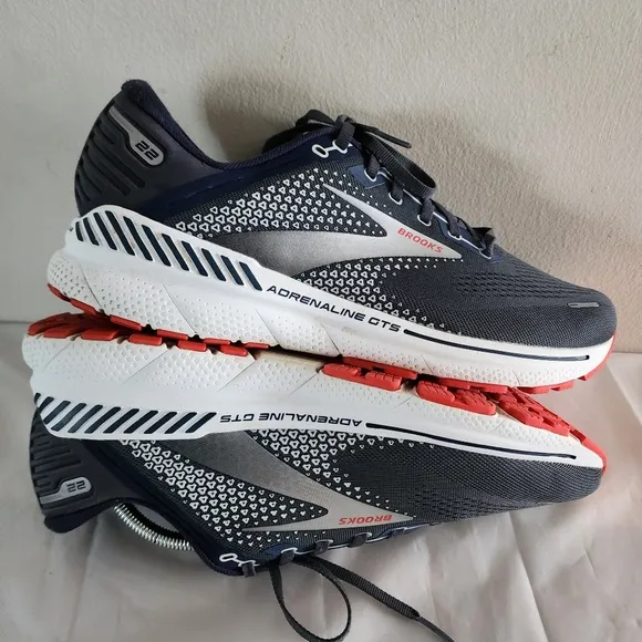 Brooks Adrenaline GTS 22 Mens 13M EU 47.5 Shoes Gray Running Walking Gym UK 12