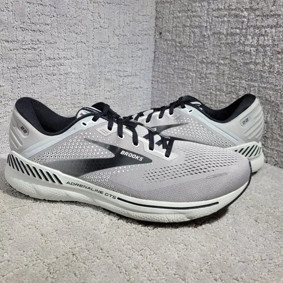 Brooks Adrenaline GTS 22 Men's Size 14D Gray Running Sneaker Shoes 1103661D012