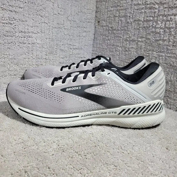 Brooks Adrenaline GTS 22 Men's Size 14D Gray Running Sneaker Shoes 1103661D012