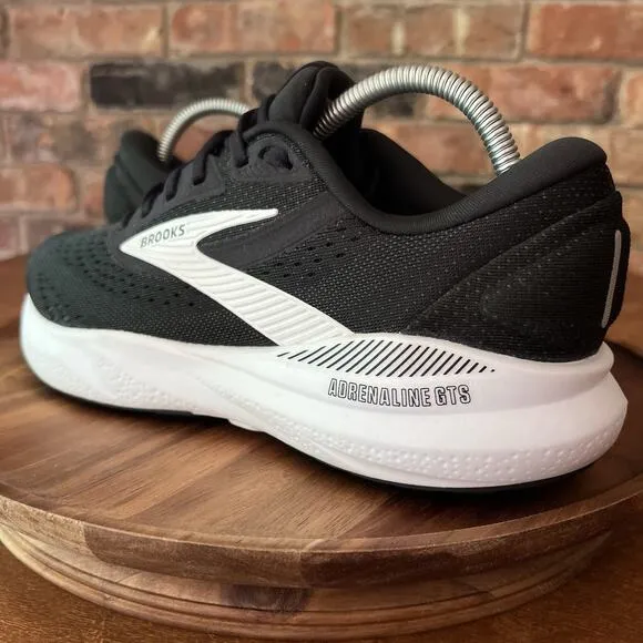 Brooks Adrenaline GTS 24 Black White Women's 8.5 D Road Running Shoes Sneakers
