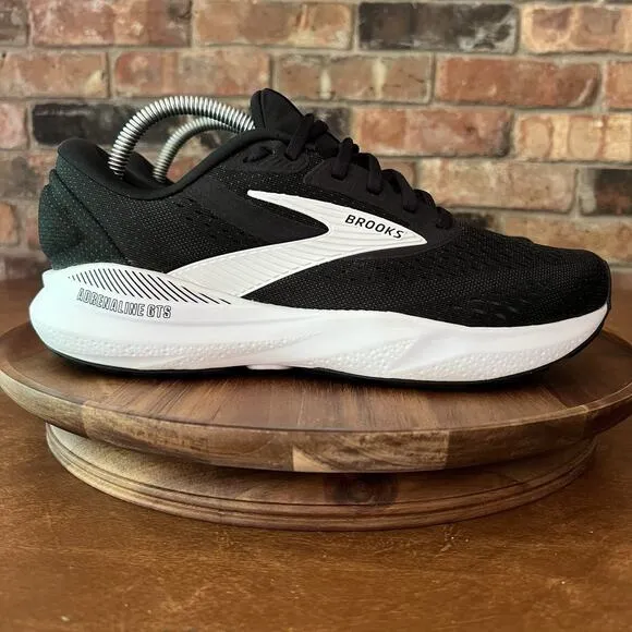 Brooks Adrenaline GTS 24 Black White Women's 8.5 D Road Running Shoes Sneakers