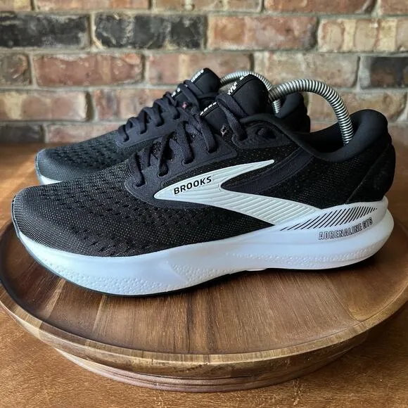 Brooks Adrenaline GTS 24 Black White Women's 8.5 D Road Running Shoes Sneakers