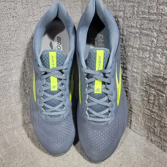 Brooks Anthem 5 Men's Size 13 US Grey Volt Running Sneaker Shoes 1103781D076
