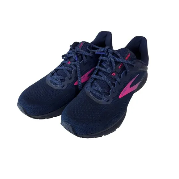 Brooks Anthem 5 Womens Athletic Running Shoes SZ 11 Navy &amp; Pink Mesh
