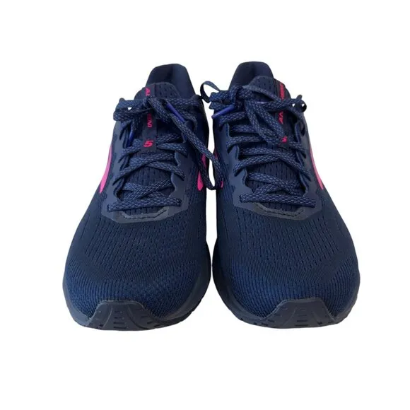 Brooks Anthem 5 Womens Athletic Running Shoes SZ 11 Navy &amp; Pink Mesh