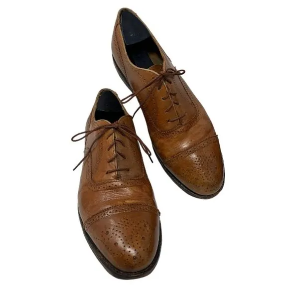 Brooks‎ Brothers 346 Walnut Leather Cap Toe Balmoral Oxfords
