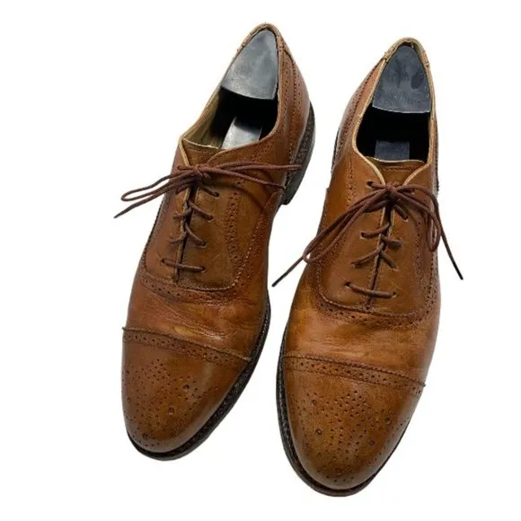 Brooks‎ Brothers 346 Walnut Leather Cap Toe Balmoral Oxfords