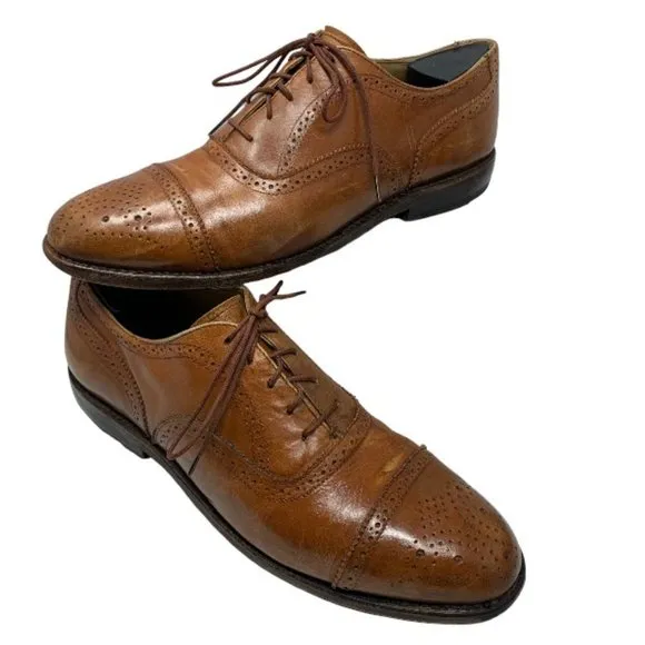 Brooks‎ Brothers 346 Walnut Leather Cap Toe Balmoral Oxfords