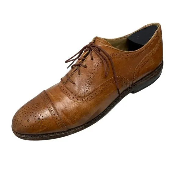 Brooks‎ Brothers 346 Walnut Leather Cap Toe Balmoral Oxfords