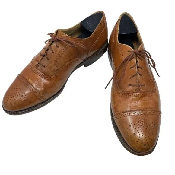 Brooks‎ Brothers 346 Walnut Leather Cap Toe Balmoral Oxfords