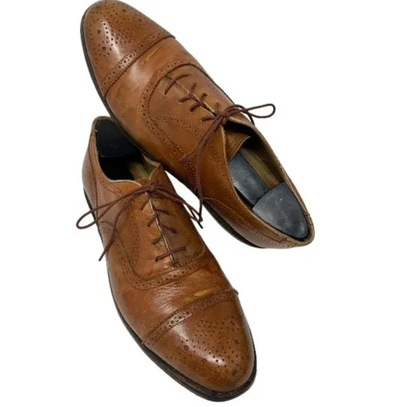 Brooks‎ Brothers 346 Walnut Leather Cap Toe Balmoral Oxfords